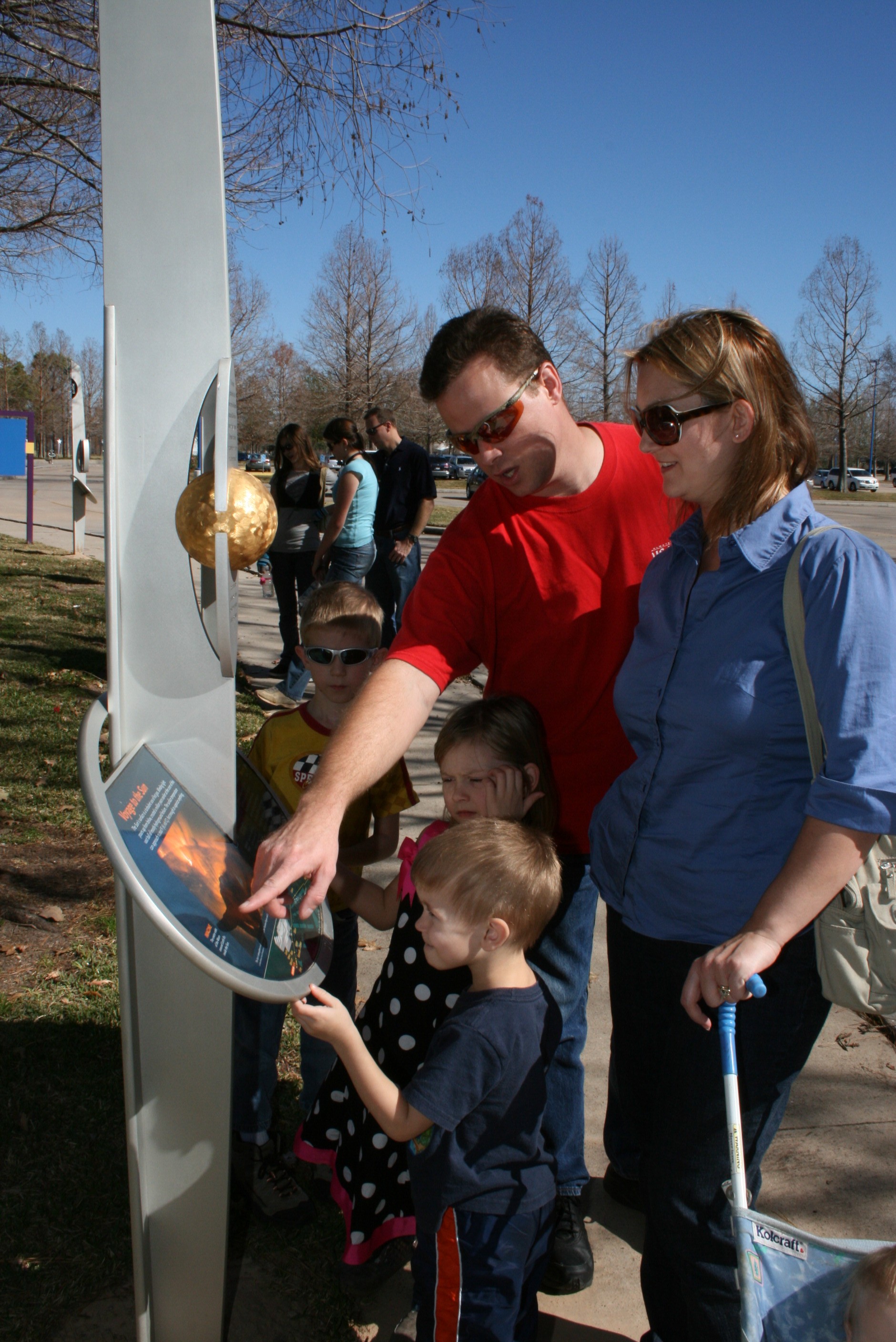 A family at the Sun at Space Center Houston. Click on Image for Zoom and Houston Photoalbum