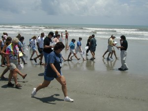 Training for the MESSENGER Educator Fellows, Cocoa Beach, Florida, August 2004, during launch of the MESSENGER spacecraft. Click for Zoom and Details