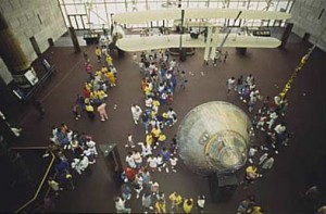 A Family Science Night at the Smithsonian's National Air and Space Museum for Baltimore City, with Wright Flyer &amp; Apollo 11. Click for Zoom and Details