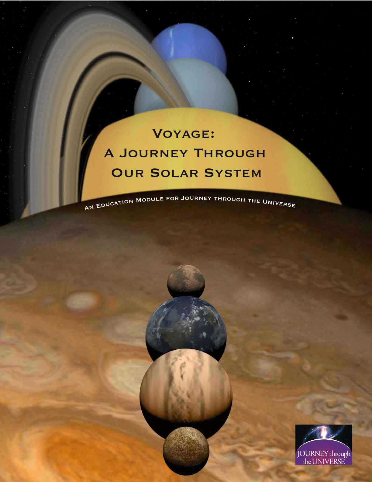 The Grade K-12 Voyage Education Module—a compendium of lessons on Solar System science developed for the Voyage National Program. Click on Image for Details