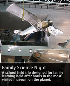 Family Science Night - A school field trip designed for family learning held after hours in the most visited museum on the planet.